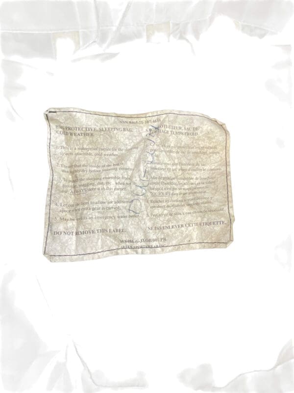 Canadian Forces Sleeping Bag Carrier