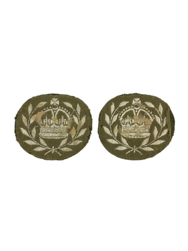 WW2 Canadian Warrant Officer 2 Rank Insignia Pair