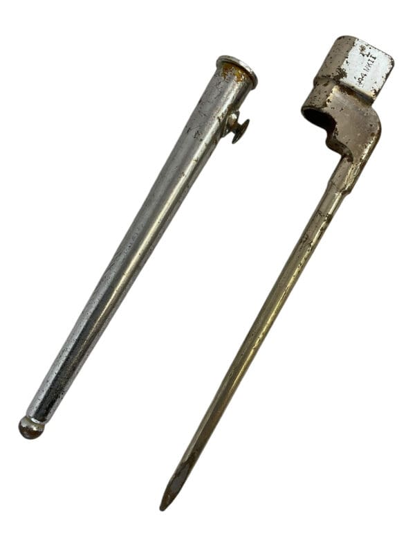 WW2 Canadian Spike Bayonet with Scabbard Chromed for Parade No 4 MK 2