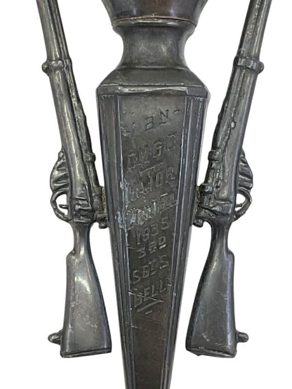 1st Battalion Canadian Machine Gun Corps Named Shooting Trophy Dated 1935
