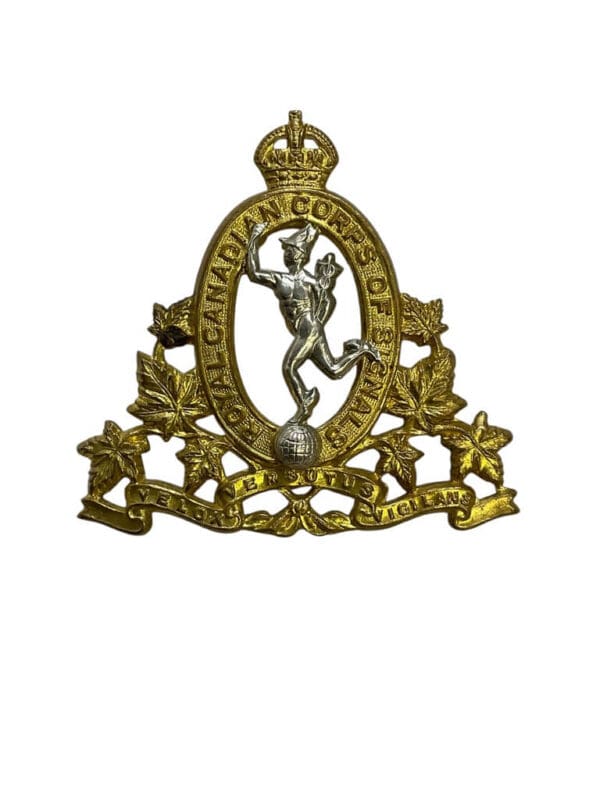 WW2 Canadian Royal Canadian Corps of Signals Cap Badge