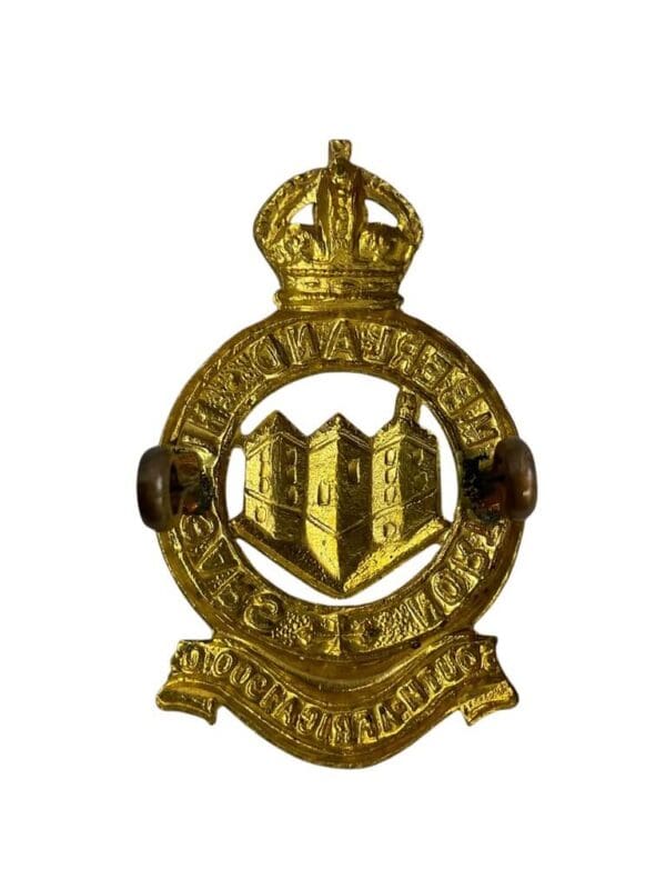 WW2 British Northumberland Hussars South Africa Cap Badge