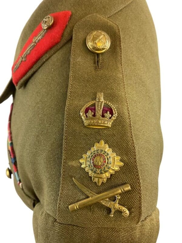 WW2 British Generals Service Dress with Peak Cap Catterick Garrison Not Named