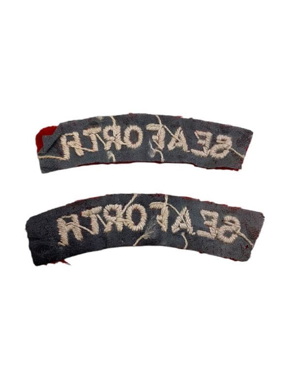 WW2 British Seaforth Highlanders Shoulder Titles Insignia Pair