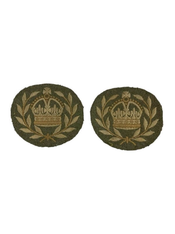 WW2 Canadian Warrant Officer 2 Rank Insignia Pair