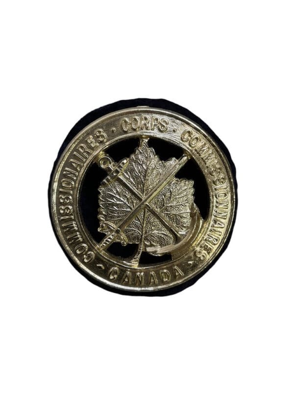 Canadian Corps of Commissionaires Staybright Cap Badge