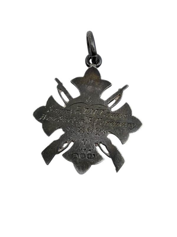 British Victorian 1st Gloucestershire Volunteers Royal Engineers Silver Shooting Medals and Insignia