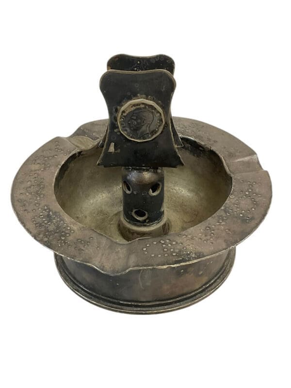 WW2 Canadian 25 Pounder Trench Art Silvered Ashtray
