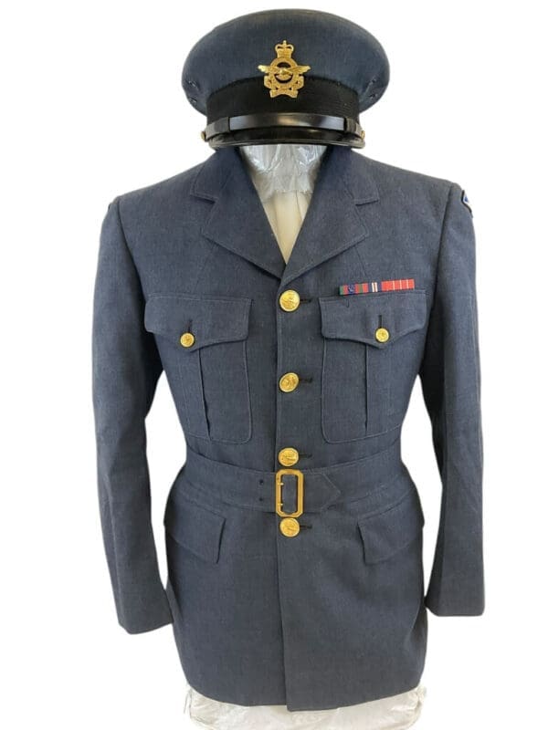 Canadian Forces RCAF Service Dress Tunic with Trousers and Peak Cap Named