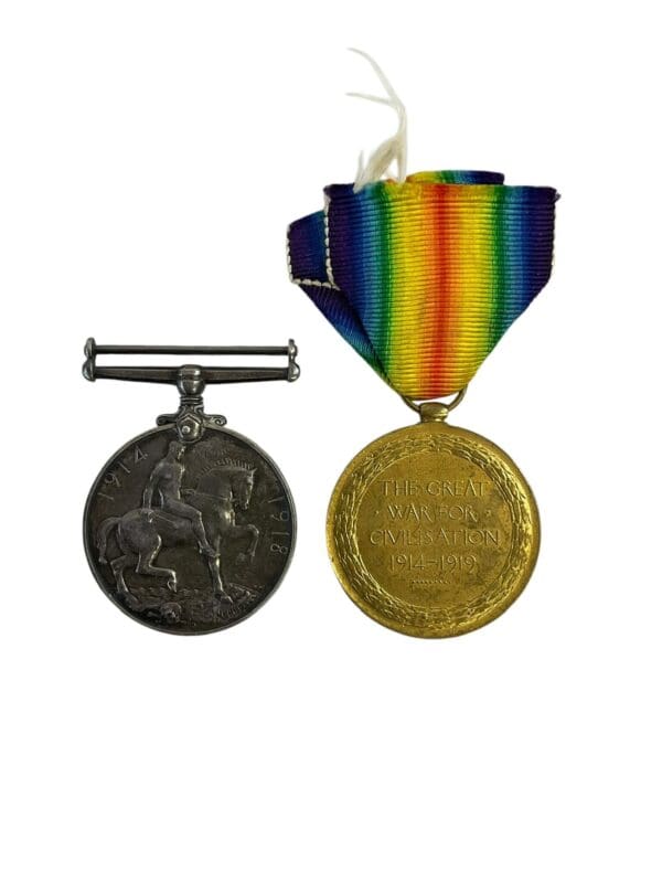 WW1 Canadian CEF 15th Battalion Full Size Medal Group Pair