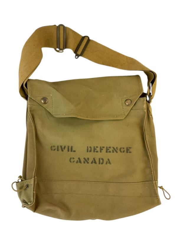 WW2 Canadian Respirator Bag Civil Defence Canada 1942 Dated C Broad Arrowed MINT