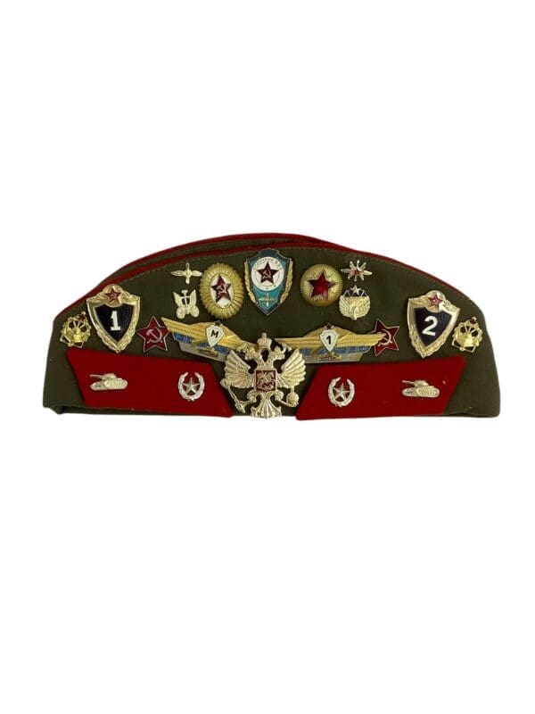 Russian Soviet Wedge Cap with Patches 1992 Dated