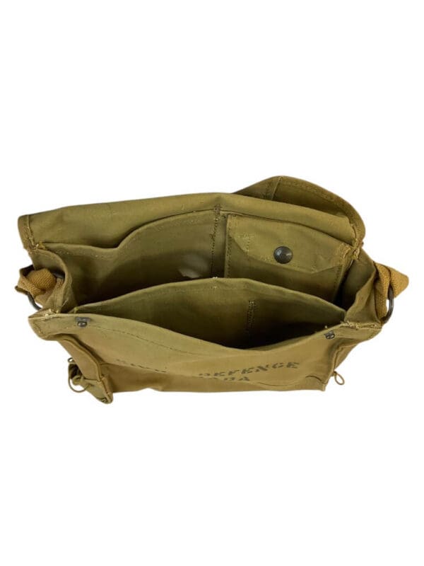 WW2 Canadian Respirator Bag Civil Defence Canada 1942 Dated C Broad Arrowed MINT