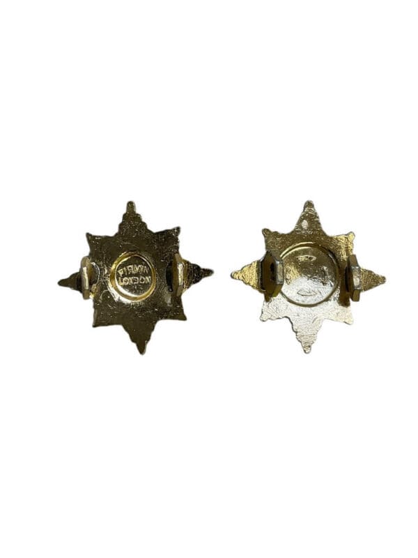 British Irish Guards Regiment Staybright Collars Insignia Pair