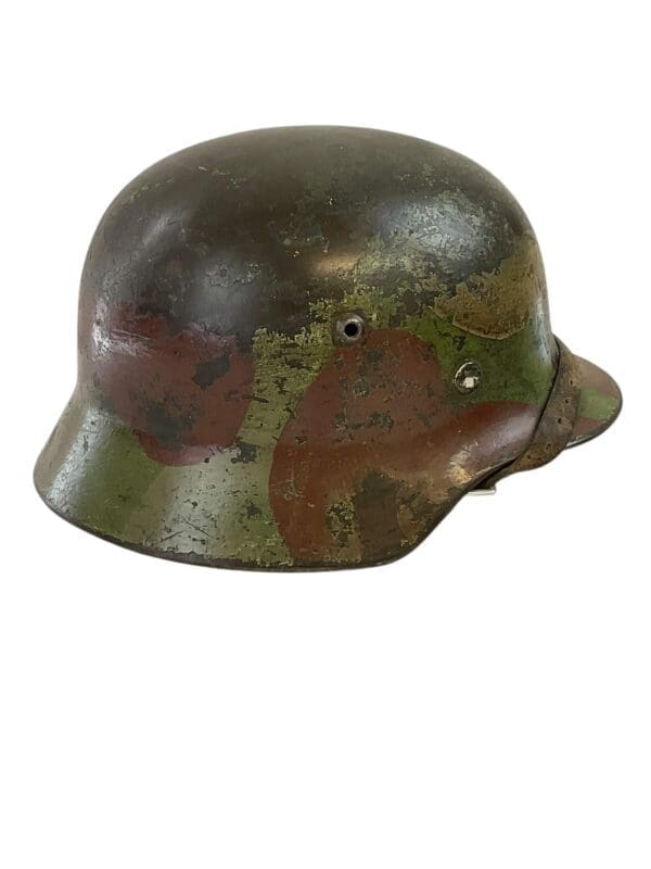 WW2 German M35 SD Single Decal Camouflage Named Steel Helmet SE62 Lot #3549
