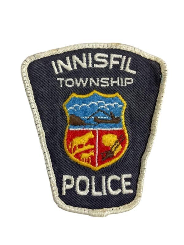 Canadian Innisfil Township Ontario White Border Police Patch