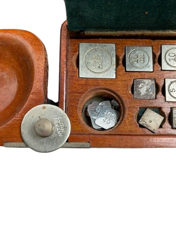 Travelling Medal Weight Scale With Weights and Twister In Original Wooden Box