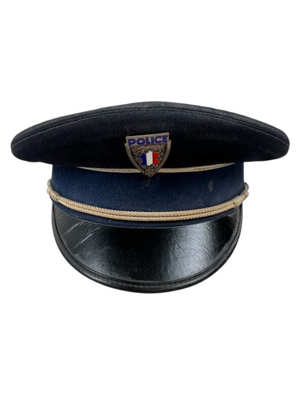 French National Police Peak Cap Hat With Badge Size 56