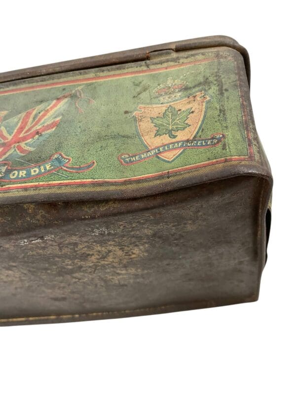 WW1 Canadian CEF Biscuit Tin 1915 Dated EMPTY