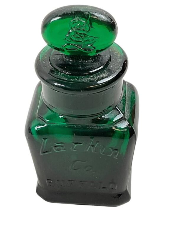 WW2 US Larkin Perfume Smelling Salts Emerald Green Bottle EMPTY