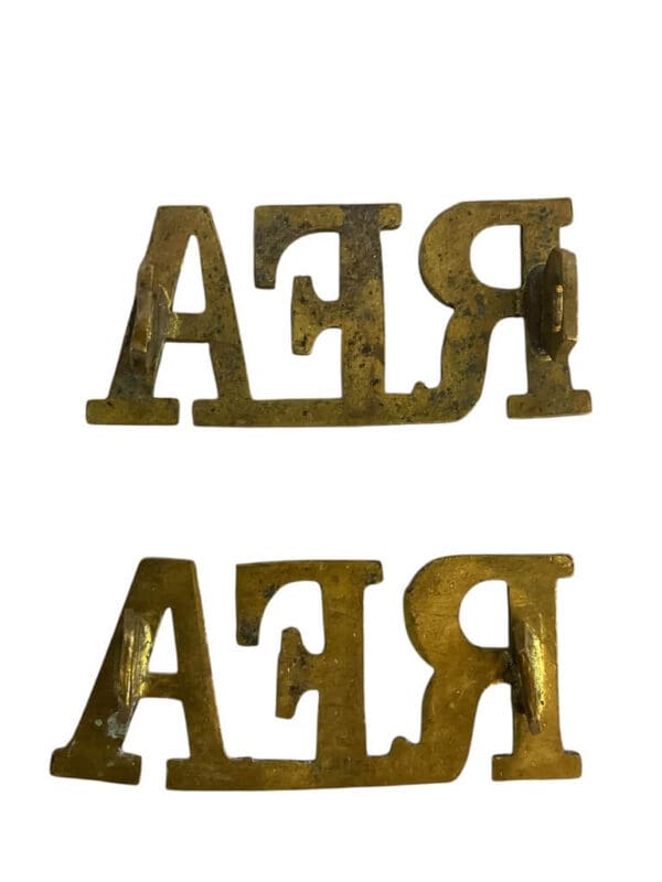 WW1 British BEF Royal Field Artillery RFA Collars Insignia Pair