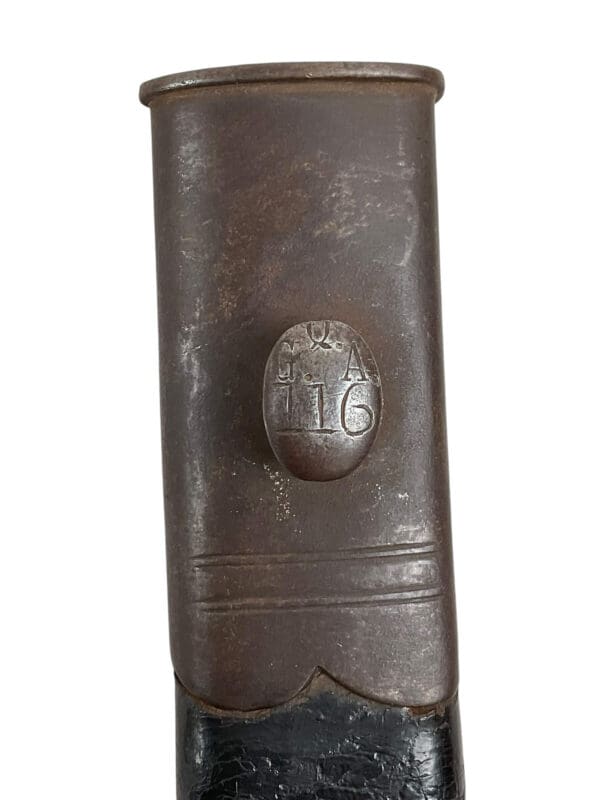 Canadian Quebec Garrison Artillery Sword Bayonet Yataghan With Scabbard