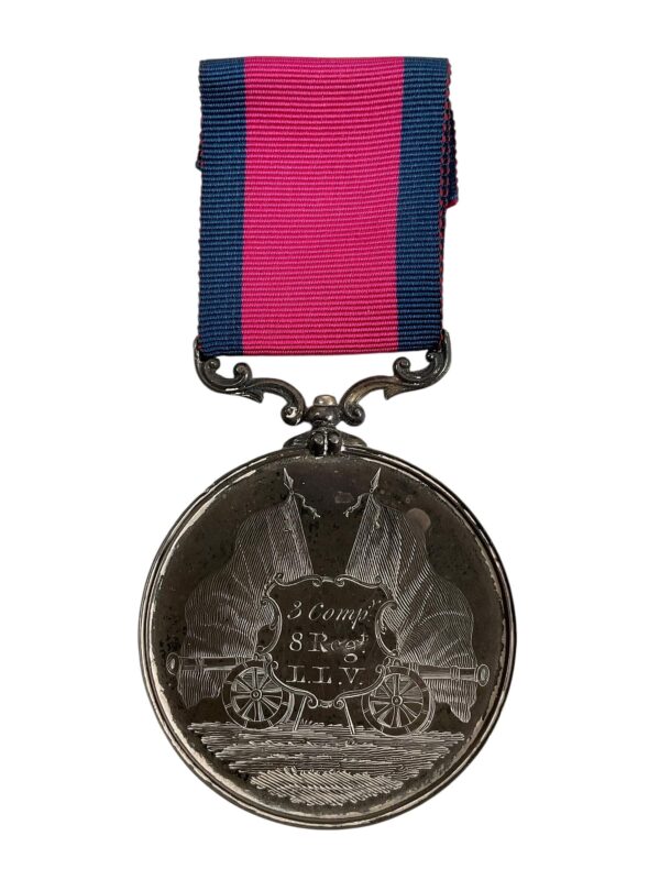 British Napoleonic Loyal London Volunteers Grenadier Company Officers Uniform with Regimental Medal