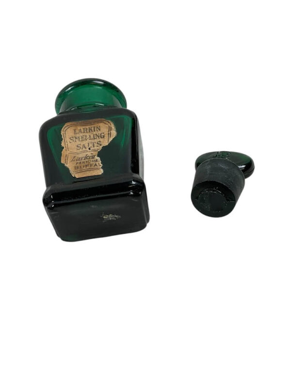 WW2 US Larkin Perfume Smelling Salts Emerald Green Bottle EMPTY