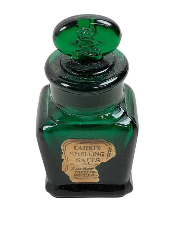 WW2 US Larkin Perfume Smelling Salts Emerald Green Bottle EMPTY