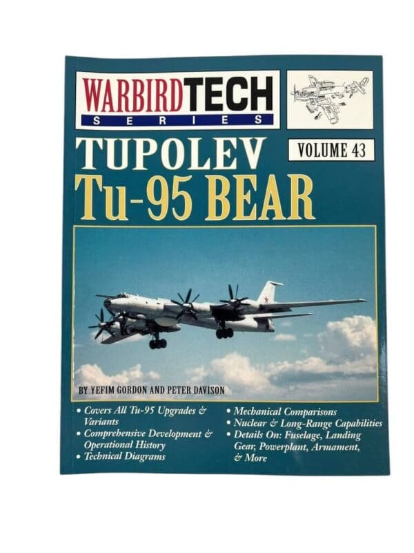 Russian Soviet Air Force Tupolev Tu-95 Bear Warbird Tech Series Vol 43 Used Softcover Reference Book