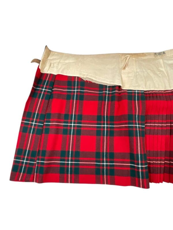 Canadian Essex Scottish Officers Tartan Kilt 34 Inch Waist 26 Inch Drop