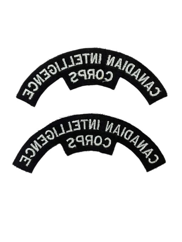 Canadian Intelligence Corps Shoulder Titles Insignia Pair