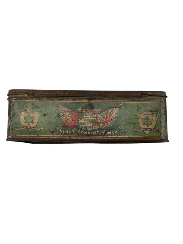 WW1 Canadian CEF Biscuit Tin 1915 Dated EMPTY