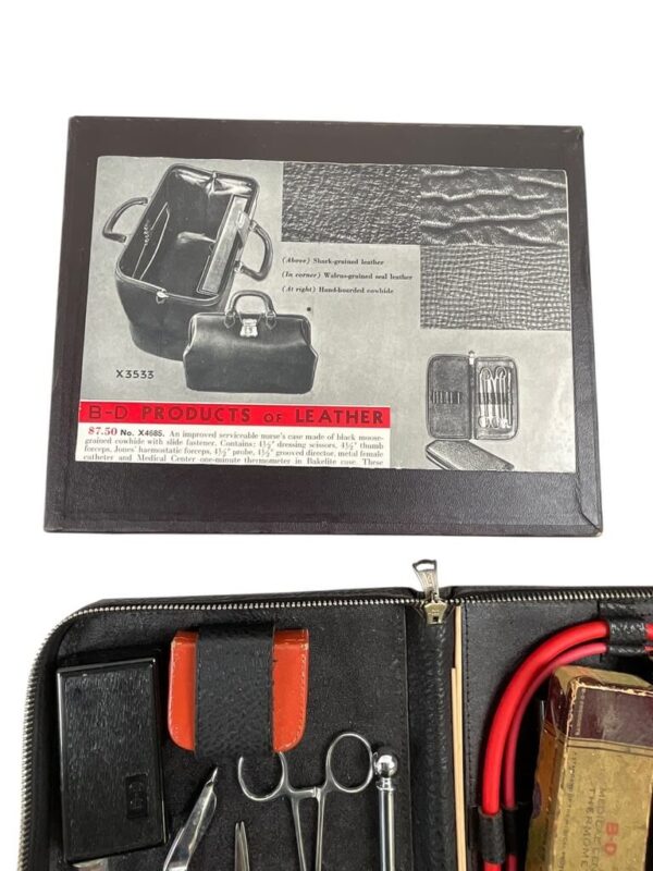 US B-D Products of Leather No X4680 Nurses Case With Contents In Original Packaging
