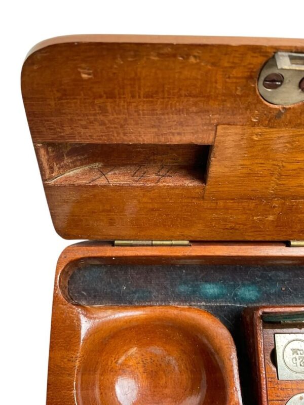 Travelling Medal Weight Scale With Weights and Twister In Original Wooden Box