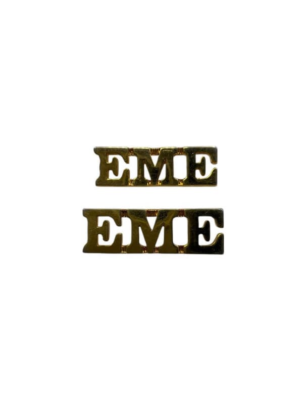 Canadian Forces Electrical Mechanical Engineering EME Shoulder Titles Insignia Pair