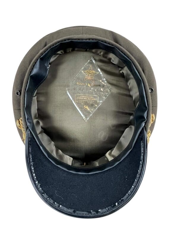 Colombian Police Peak Cap Hat With Badge Size 58