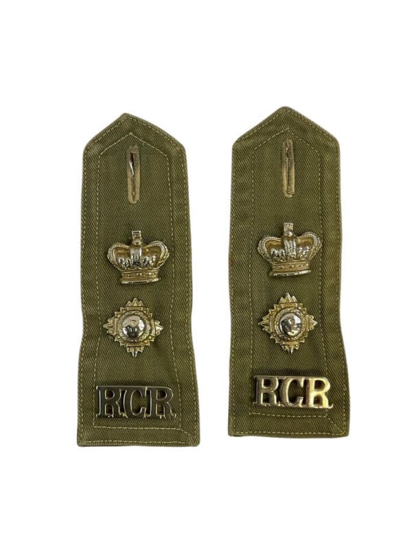 Canadian Bush Dress RCR Lieutenant Colonel Shoulder Slip-Ons Pair