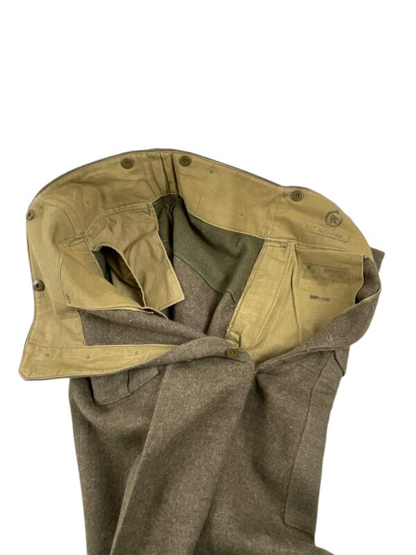 WW2 Canadian Army Battle Dress Pants C Broad Arrowed 1945 Dated