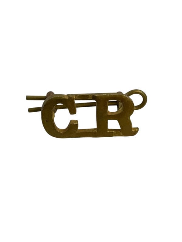 WW1 British BEF Connaught Rangers CR Collar Insignia Single