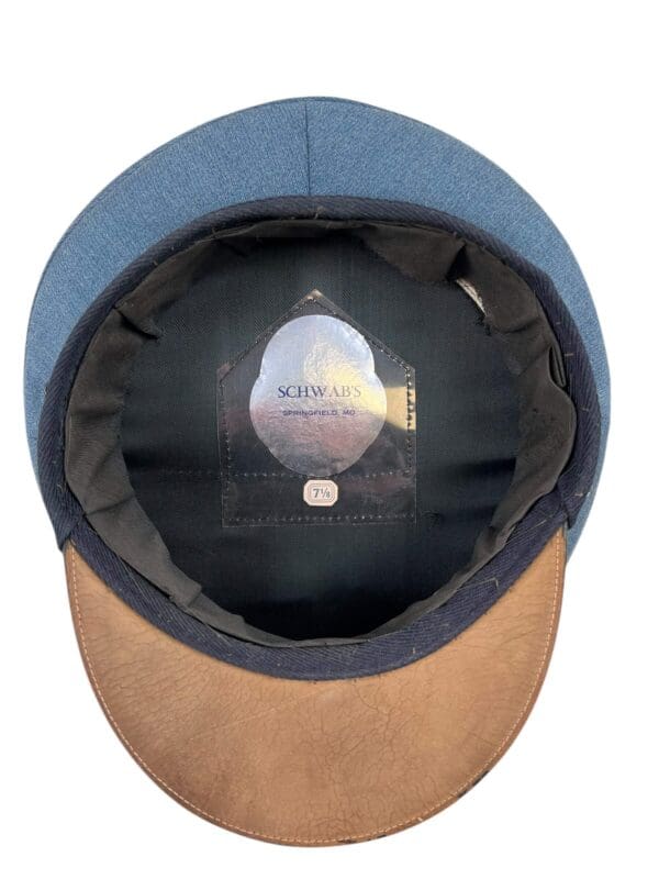 US City of Dover Delaware Police Peak Cap Hat With Badge Size 7 1/8 Vintage