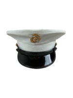 US USMC White Top Visor Hat Size 7 3/8