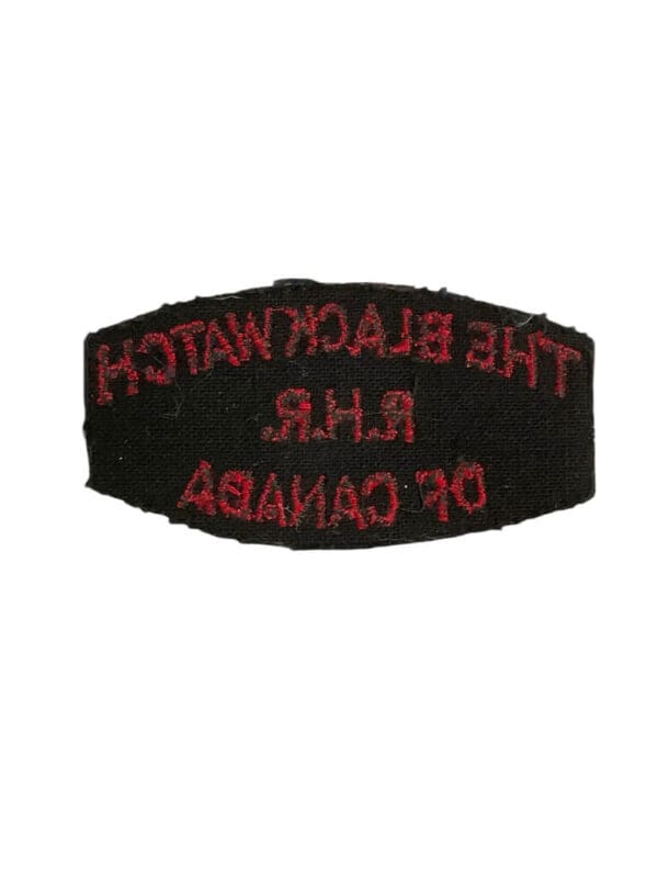 WW2 Canadian The Black Watch RHR of Canada Shoulder Title Insignia Single