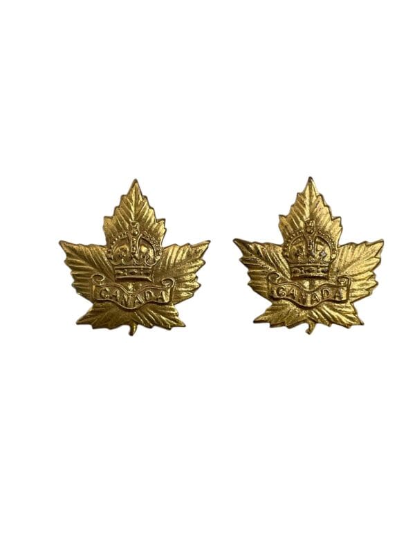 WW2 Canadian Police Collars Insignia Pair