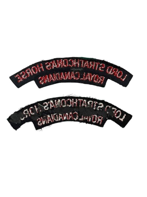 Lord Strathcona's Horse Royal Canadian Shoulder Titles Insignia Pair