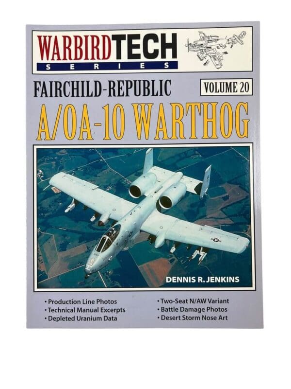 US USAF Fairchild-Republic A-10 Warthog Warbird Tech Series Vol 20 Used Softcover Reference Book