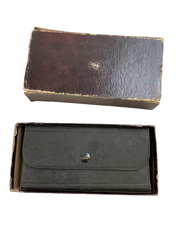 WW1 US Becton Dickinson Nurses Kit Bag In Black Case With Contents In Original Box