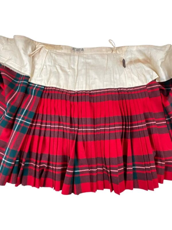 Canadian Essex Scottish Officers Tartan Kilt 34 Inch Waist 26 Inch Drop