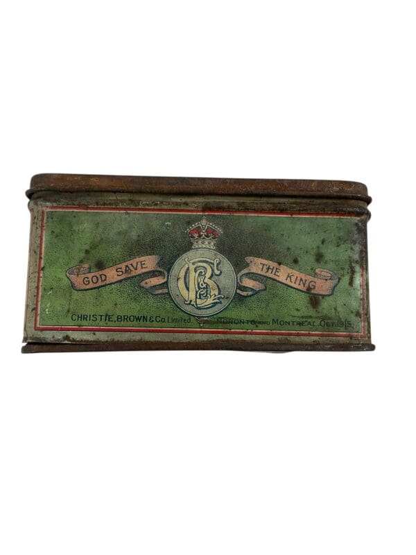 WW1 Canadian CEF Biscuit Tin 1915 Dated EMPTY