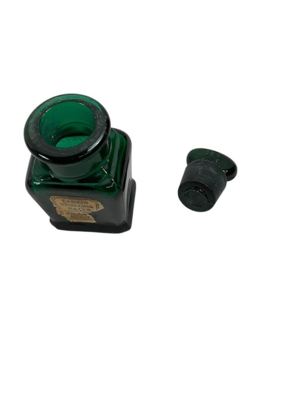 WW2 US Larkin Perfume Smelling Salts Emerald Green Bottle EMPTY